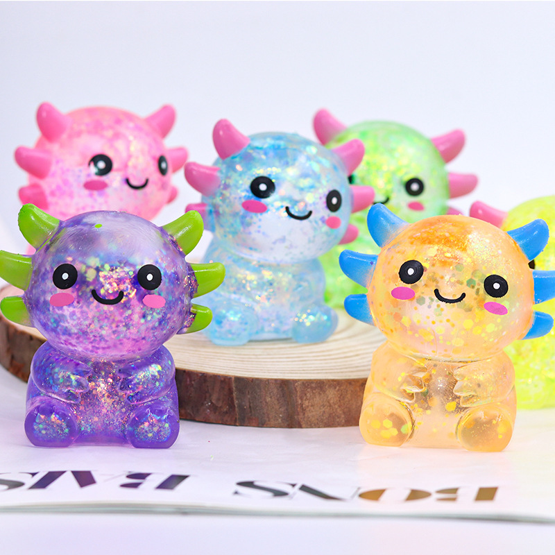 Cross-Border Cute Salamander Maltose Pinch Decompression Toy Slow Rebound Vent Decompression Toy Foreign Trade Wholesale