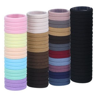 New 4.3cm Medium Seamless Towel Ring High Elastic Women's Hair Ring High Ponytail Rubber Tendon Nylon Spandex Ring