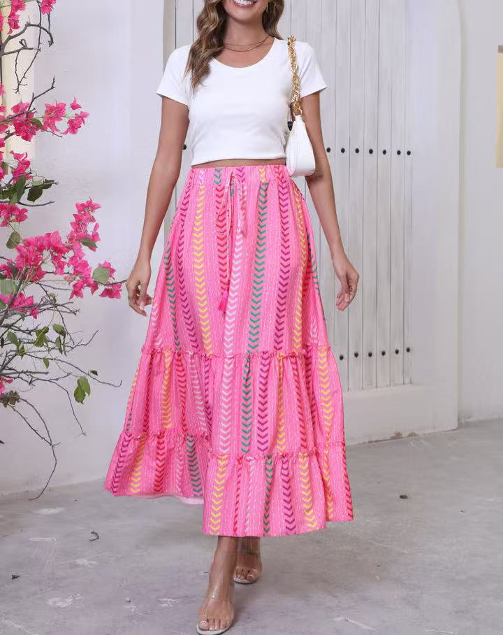 Cross-border Foreign Trade European And American Women's Clothing 2025 Summer Bohemian Beach Holiday Style Large_ecoleips.com