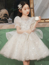 儿童礼服新款女童生日公主裙花童婚礼小女孩主持人钢琴演奏演出服