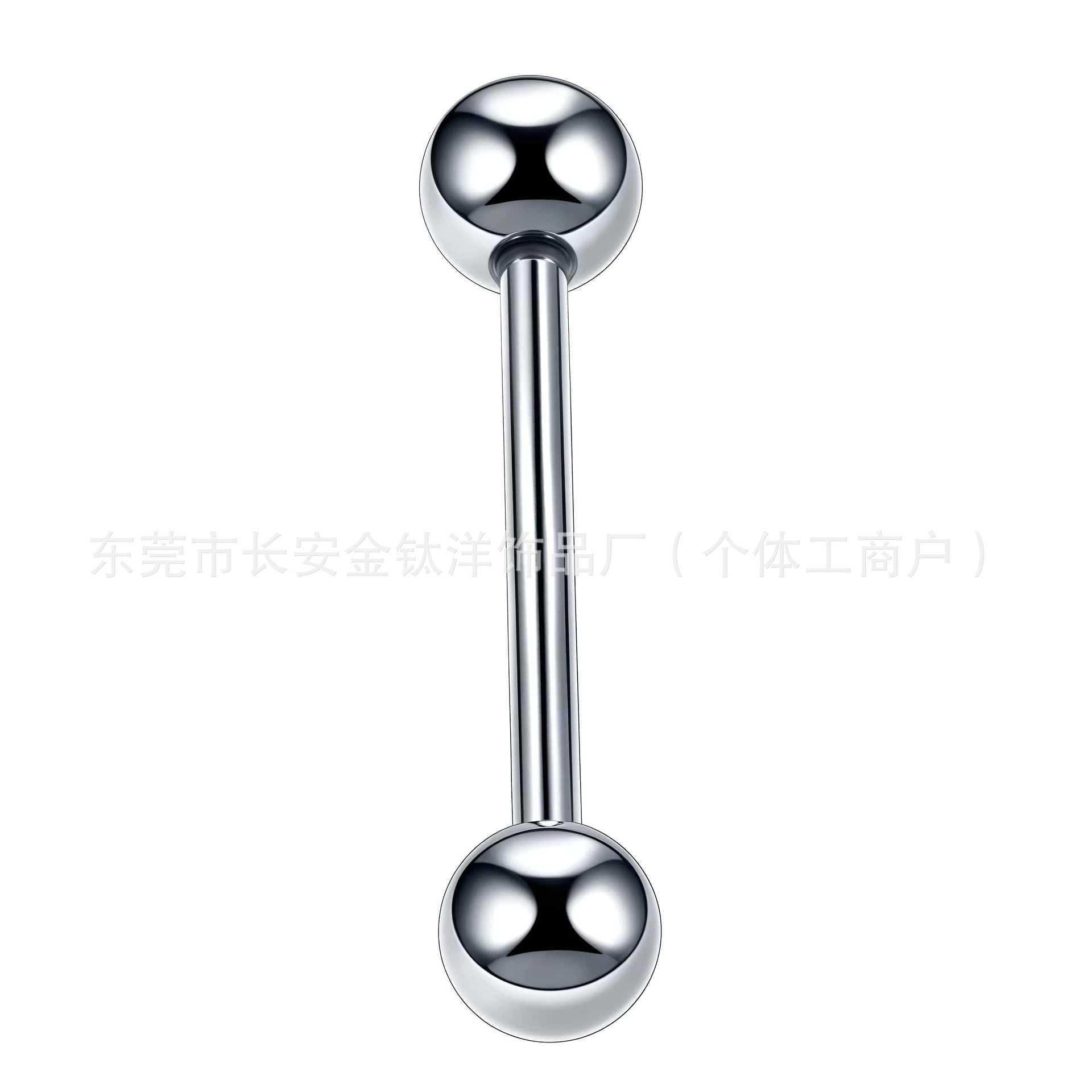 G23 Titanium 0.8mm External Thread Straight Rod Ball Lip Nose Ear Piercing Jewelry detail image 7