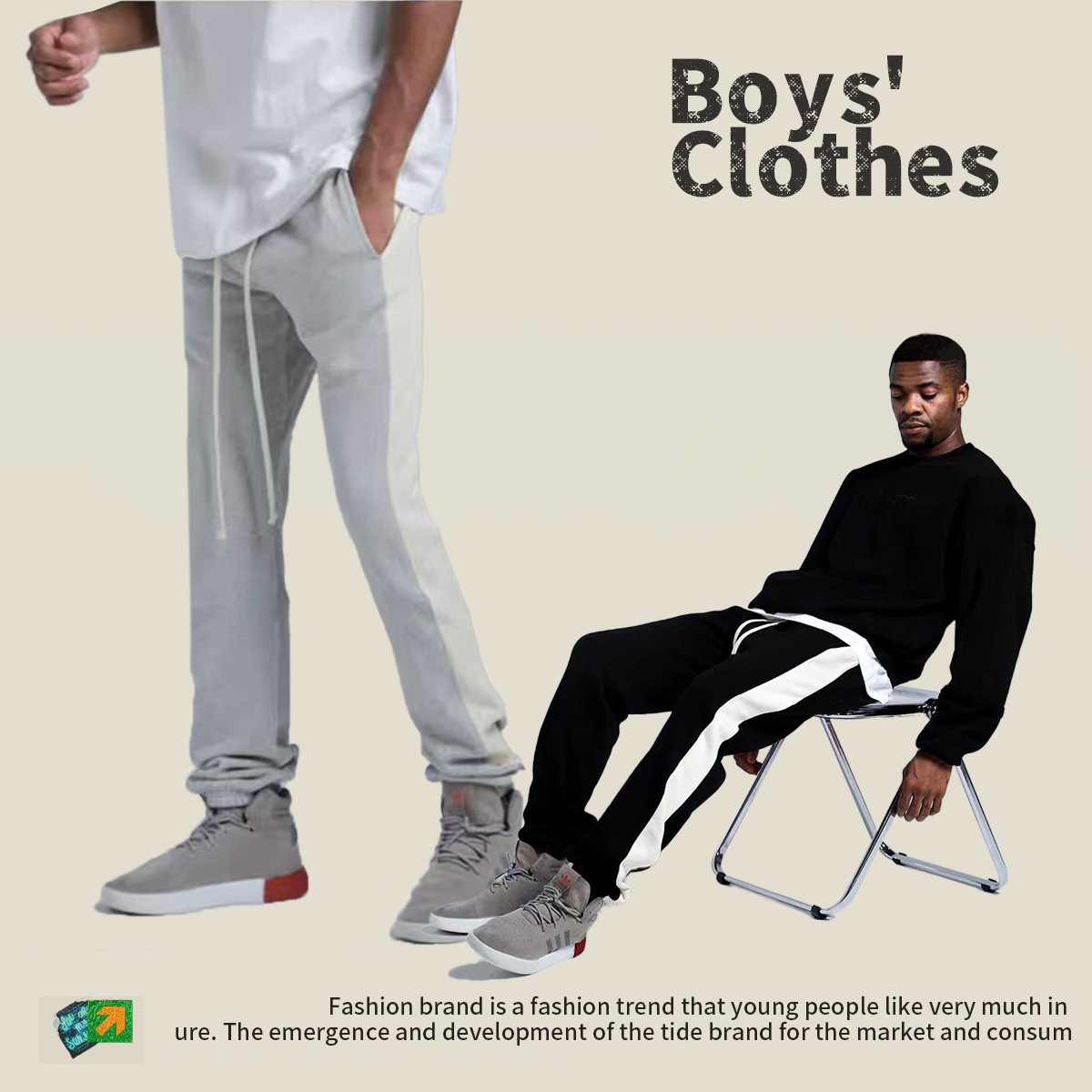 Pantalones deportivos unisex estilo americano para jóvenes, otoño-invierno 2024, con bloques de color, estilo casual, para hombre.