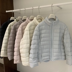 2025秋冬新款立领纯色轻薄款简约90白鸭绒羽绒服保暖男女同款外套