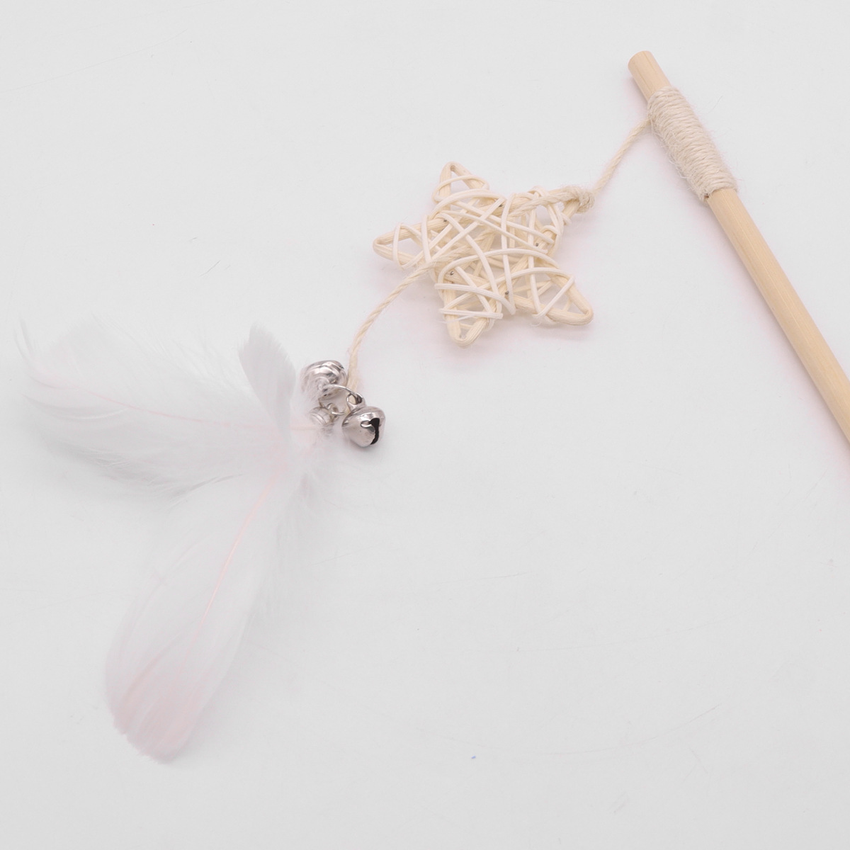 Juguetes para gatos Palo divertido Plumas Palo para gatos Juguetes de madera maciza Palo divertido para gatos