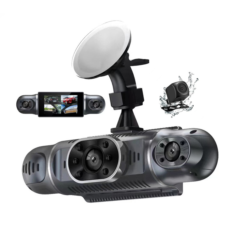 Coche 24h dvr3 pulgadas wifi coche 1080P HD visión nocturna línea libre 360 grados cuatro canales grabadora de conducción