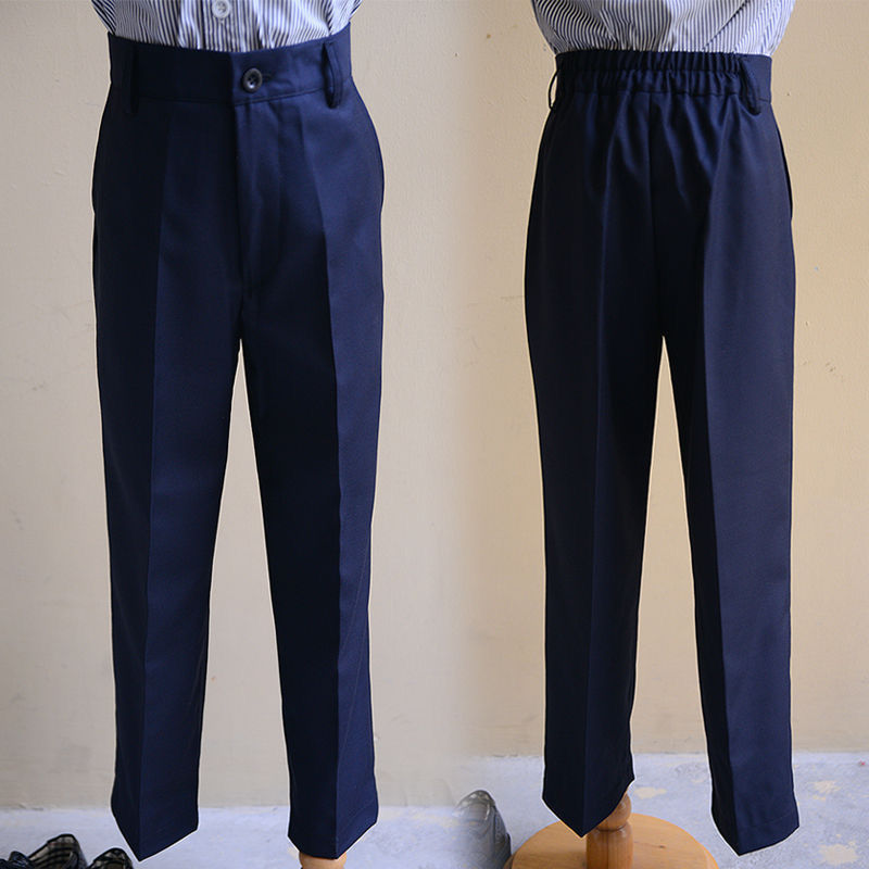 Children's Elastic Waist Boys' New British Style Black Suit Pants School Uniform Long Pants Student Performance Pants Children's Elastic Waist Boys' New British Style Black Suit Pants School Uniform Long Pants Student Performance Pants