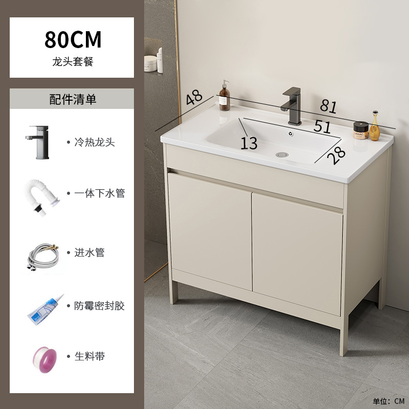 Espacio piso de aluminio todo en uno cerámica doble baño doble combinación de gabinete de baño baño baño lavado de manos lavabo mesa de lavado piscina