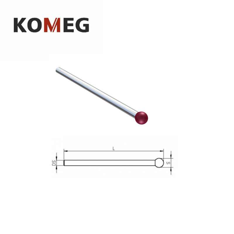 红宝石球头三坐标测针M2螺纹 K651073X20