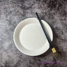 创意白色陶瓷卡位骨碟放筷子碟吐骨碟餐厅酒店摆台盘子圆形特色盘