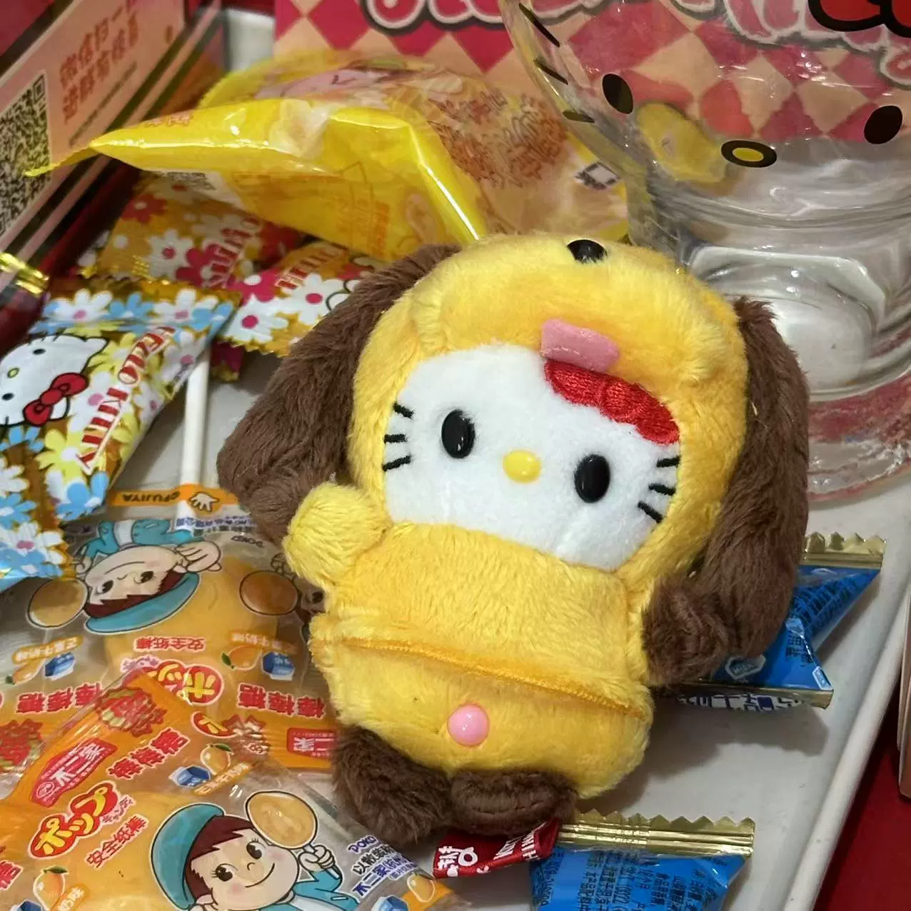 Плюшевый брелок-подвеска Hello Kitty, милый кукольный брелок для сумки, 11 см, легкий и прочный