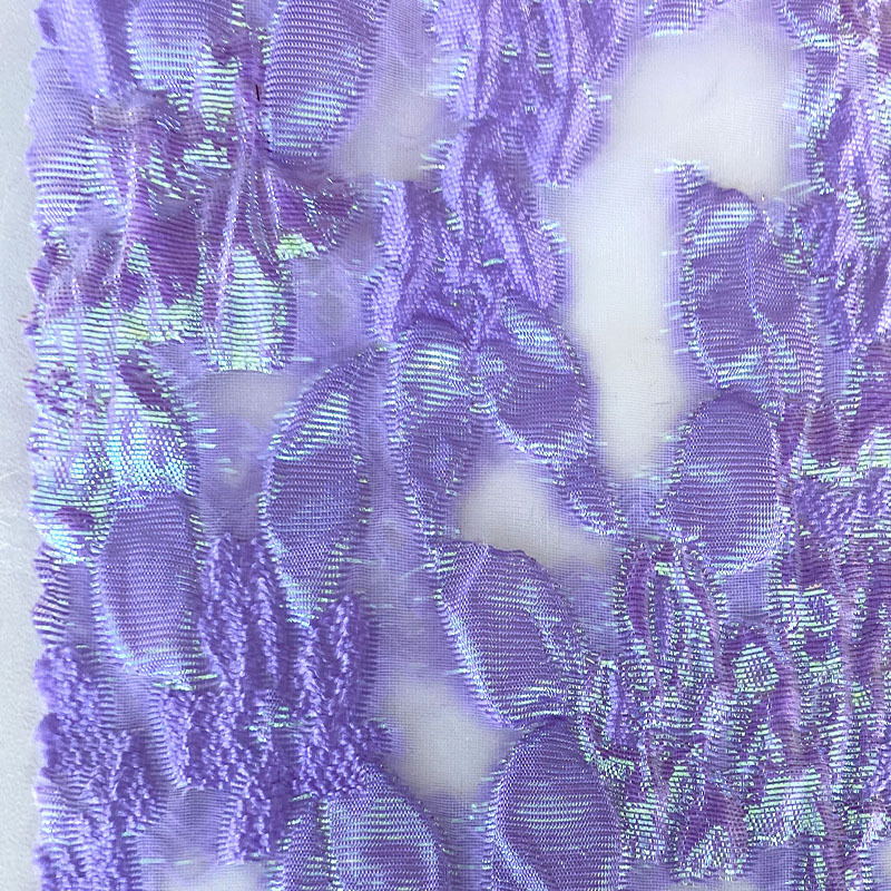 2024年厂家直销新款欧根纱金丝高端梭织提花面料