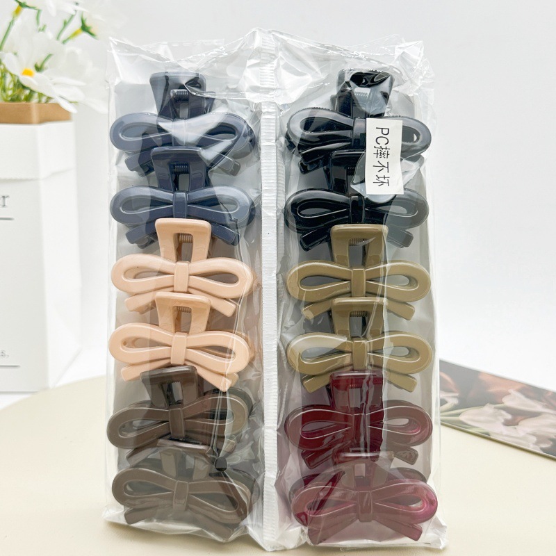 Pinza de pelo grande de plástico con diseño de PC, color té con leche, para mujer, estilo coreano, versión coreana, accesorios de tienda de dos yuanes. image 38