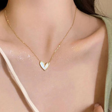 M 28821 Gold heart luxury clavicle necklace ��ɫ������������