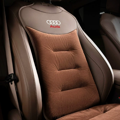 Seat cushion, seat cover | Winter Seat Cushion - flannel-chestnut-brown-audi-backrest-1-piece