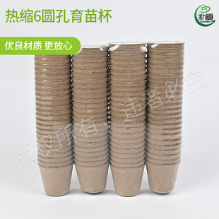 Heat Shrinkable 6 Round Hole Seedling Cup Factory Large Capacity Plant Garden Planting Seed Germination Degradable Paper Cup
