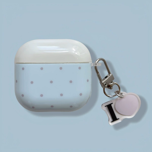 IMD soft shell yellow cover blue polka dot + pendant