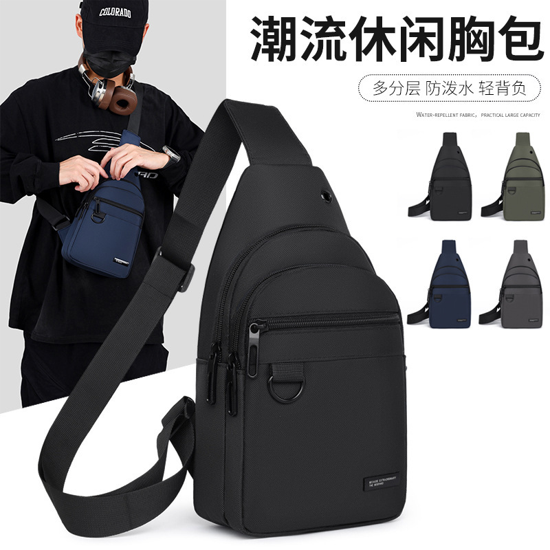 Cross-Border Men's Chest Bag, Multi-Functional Casual Crossbody Bag, Fashionable Outdoor Sports Bag, Large Capacity Small Backpack Cross-Border Men's Chest Bag, Multi-Functional Casual Crossbody Bag, Fashionable Outdoor Sports Bag, Large Capacity Small Backpack