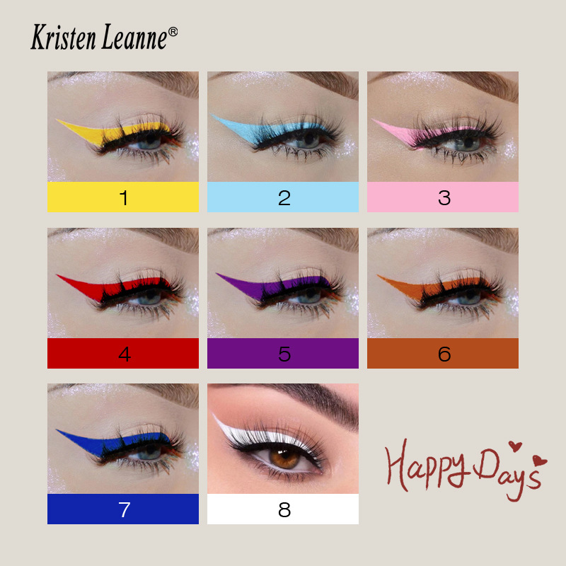 KRISTEN LEANNE Explosiv Matt Fast Dry Color Eyeliner Pencil Set Performance Makeup Set_voghion.com