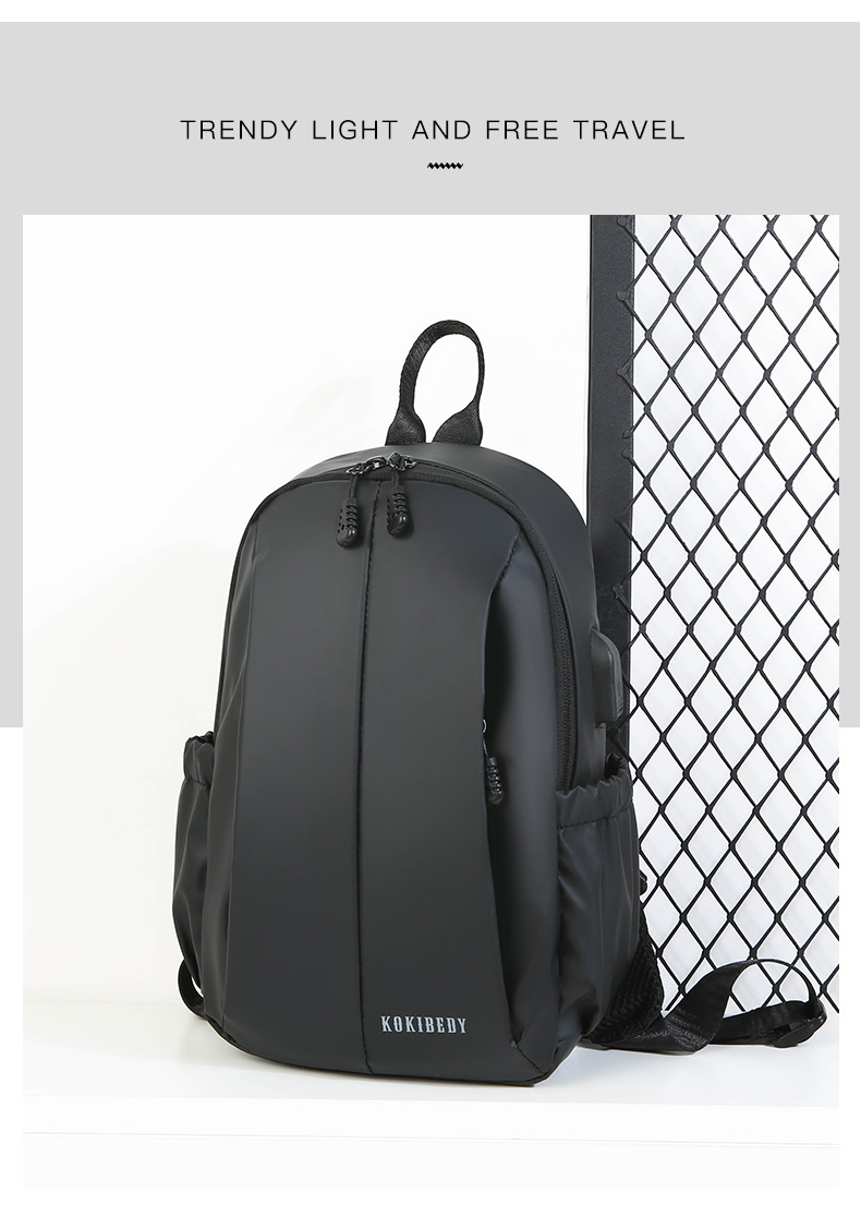 Men's crossbody bag, large-capacity chest bag, single-shoulder backpack, multi-functional men's bag, water-resistant chest bag, small bag, cross-border undefined