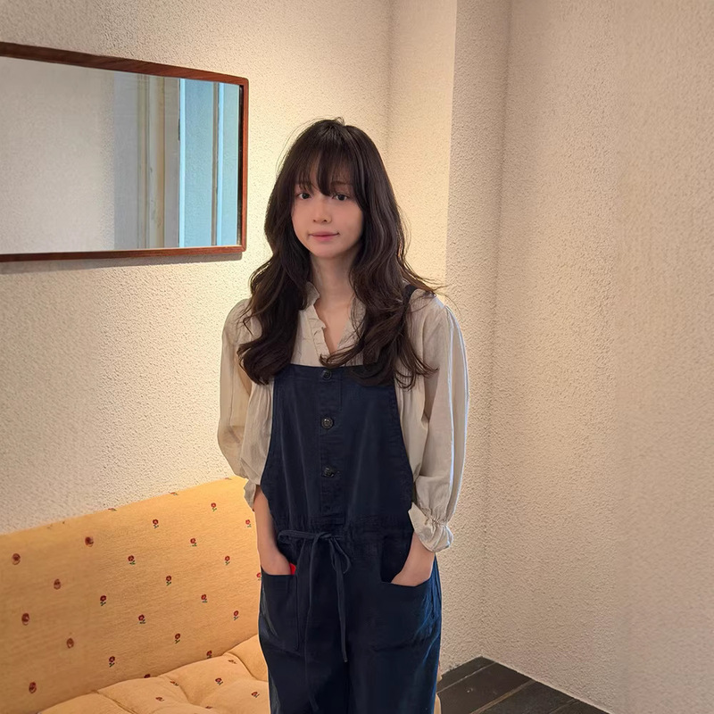 In-Stock Vintage Washed Drawstring Tie-Over Jumpsuit for Women, Spring Loose Fit Slimming Workwear Pants Viapla*N In-Stock Vintage Washed Drawstring Tie-Over Jumpsuit for Women, Spring Loose Fit Slimming Workwear Pants Viapla*N