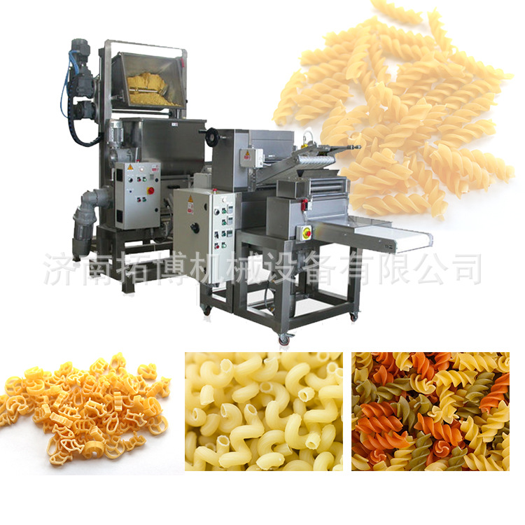 通心粉弯管螺旋贝壳面加工设备 单螺杆意大利面生产线