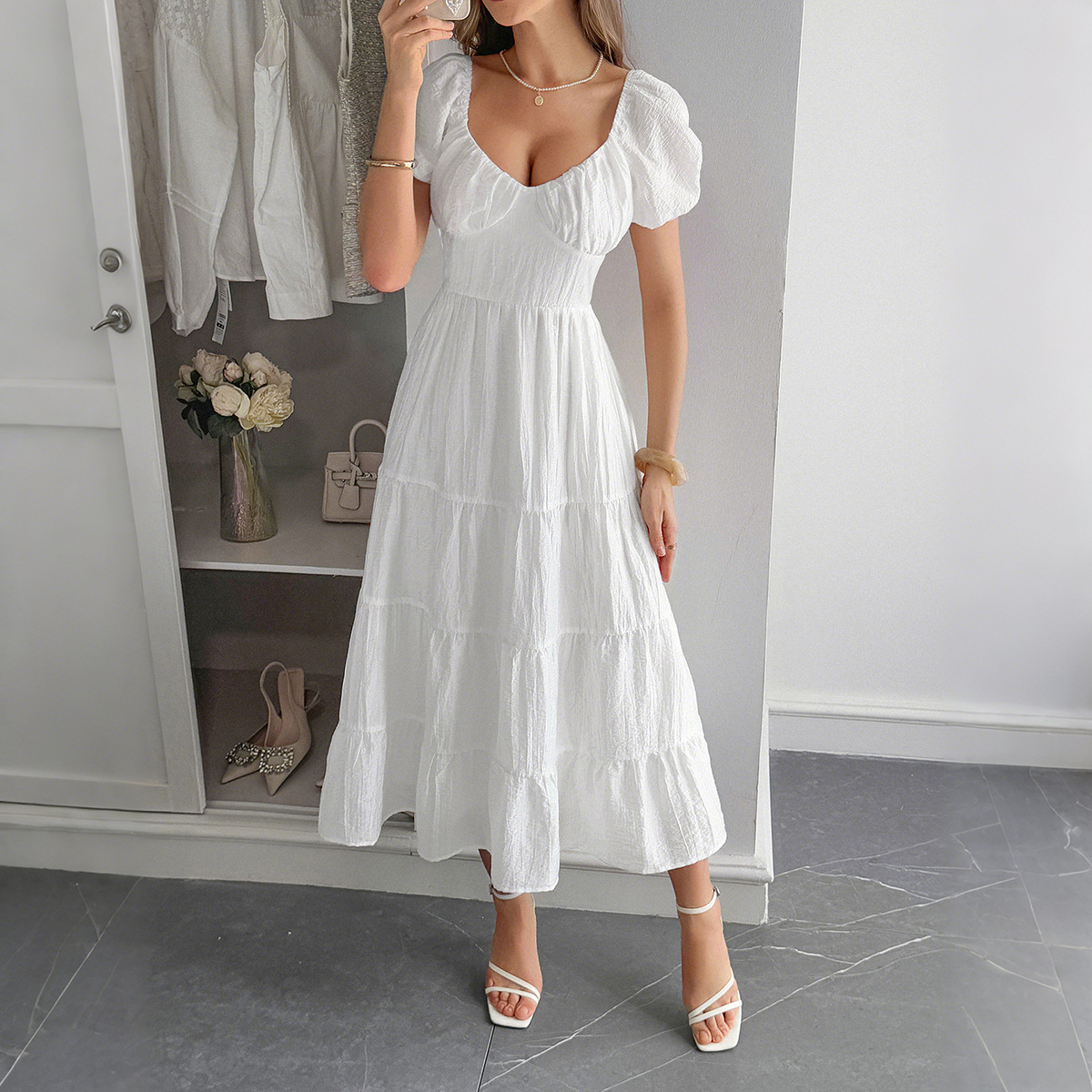 Women's Summer Resort Casual Maxi A-Line Dress