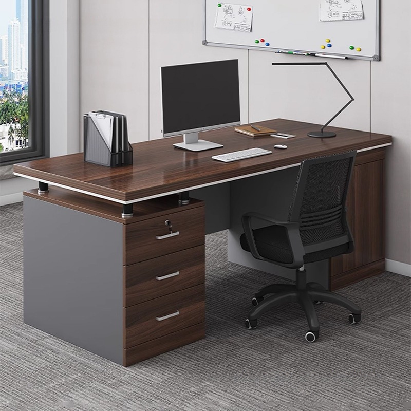 Office Desk Boss Desk Office Desk and Chair Combination Simple Modern Staff Desk Single and Double Computer Desk Home Desk