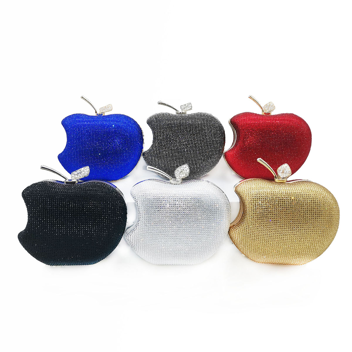 Diamond, Rhinestone Design Fashion Style Mini Size Polyester Solid Color Rhinestone Evening Bags