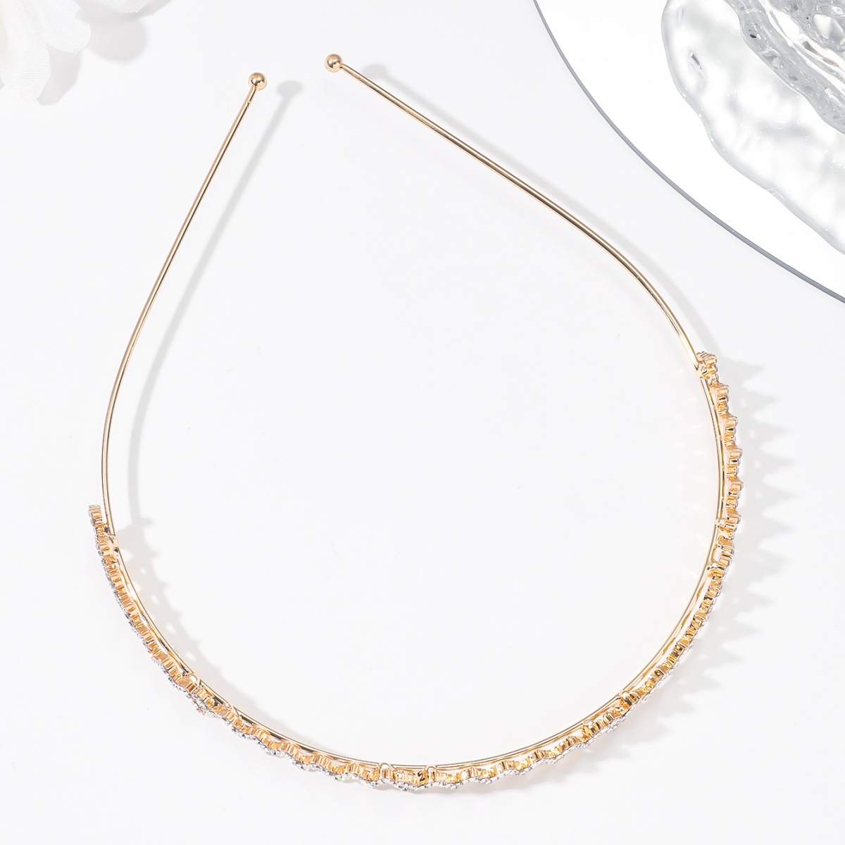 Moda coreana nueva tendencia rhinestone diadema tocado al por mayor diadema de los niños rhinestone accesorios para el cabello mujer Yiwu joyería