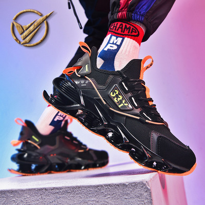 笑相迎跨境大码男鞋2021秋冬新款刀锋厚底男士休闲鞋男潮反光鞋子|ru