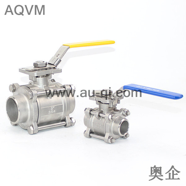 两片式丝扣球阀，气动螺纹球阀，Q611F-16P气动球阀