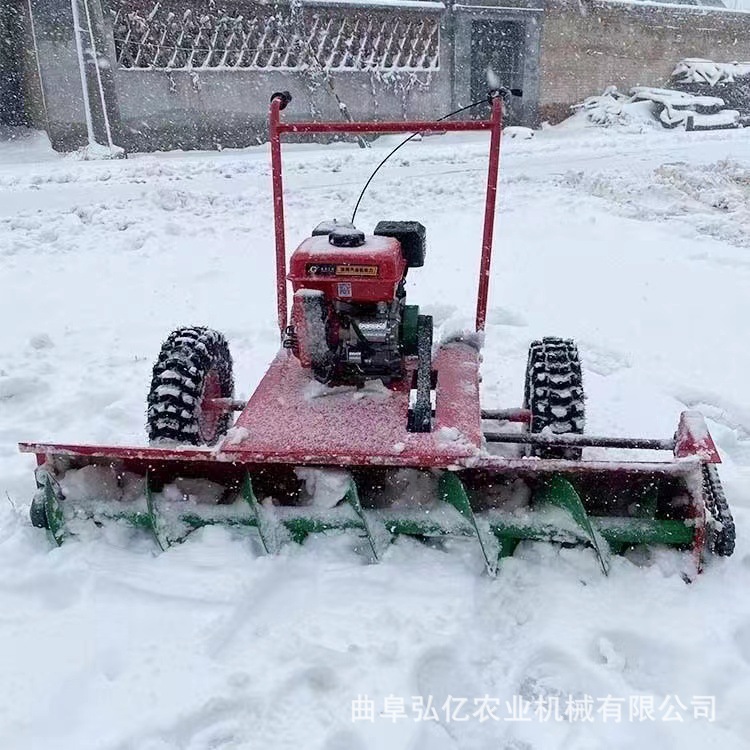 厂家批发小型汽油除雪机清雪机大功率毛刷款除尘扫雪机冬季道路