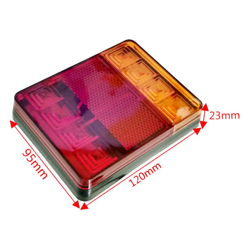 Cross-Border Factory Supplies 8Led Rear Tail Light 12V24V Engineering Vehicle Signal Light Brake Light Side Light Trailer Tail Light