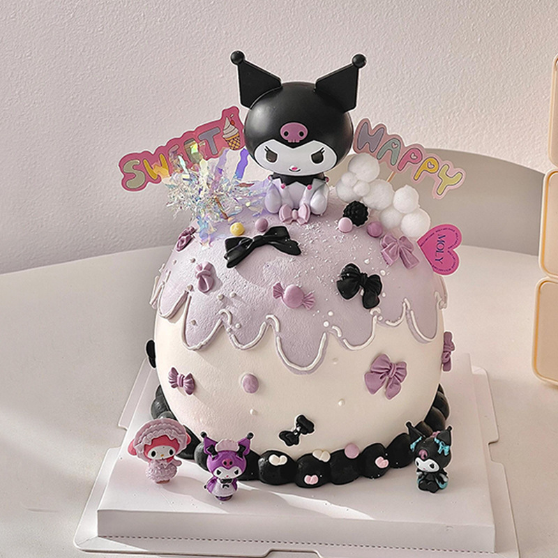Kuromi Cake Decoration Ornaments Cinnamon Dog Kidsren's Birthday Dessert Baking Decoration Rain Silk Bow Insert W Kuromi Cake Decoration Ornaments Cinnamon Dog Kidsren's Birthday Dessert Baking Decoration Rain Silk Bow Insert W