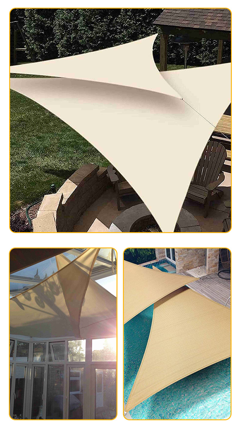 Jungle Squad sunshade sail triangular canopy outdoor awning for pool, courtyard, balcony, sun protection and waterproof sunshade fabric