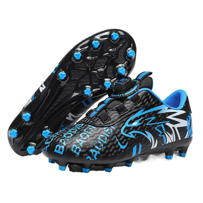 Zapatos de Fútbol Infantiles con Cierre Giratorio de Gamuza y TPR Transpirables para Entrenamiento