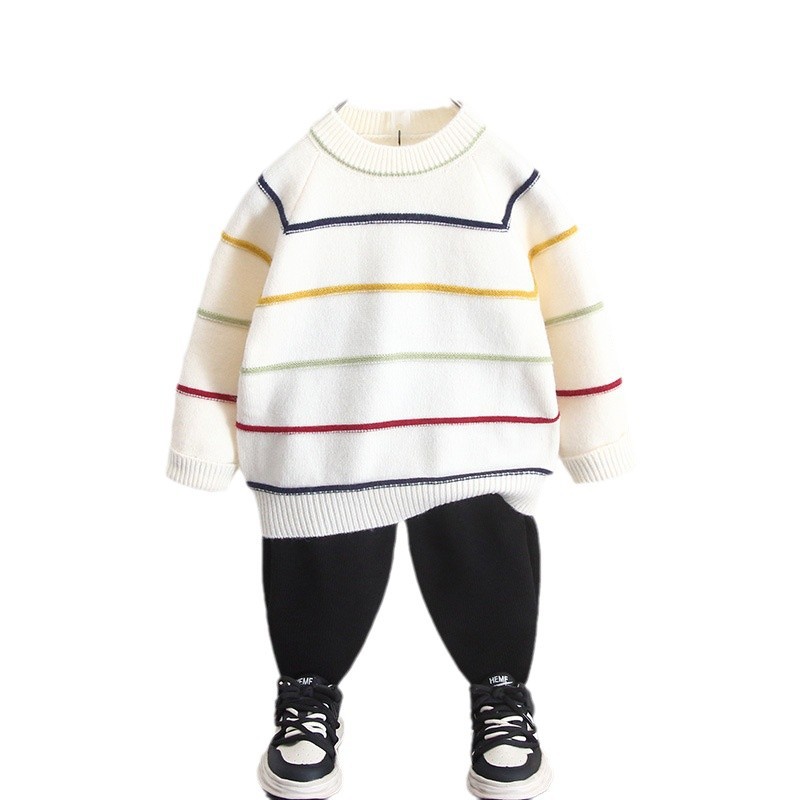 6439 suéter para niños otoño e invierno 2025 nuevo estilo niño invierno estilo occidental camisa de fondo hermosa ropa de invierno gruesa moda