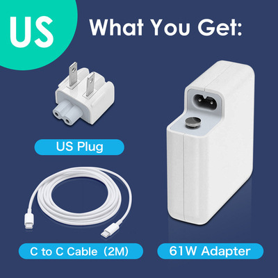 Suitable for Apple Laptop Adapter Pd61W Power Charger Type-C Computer Pd61W Flash Charging Suitable for Apple Laptop Adapter Pd61W Power Charger Type-C Computer Pd61W Flash Charging