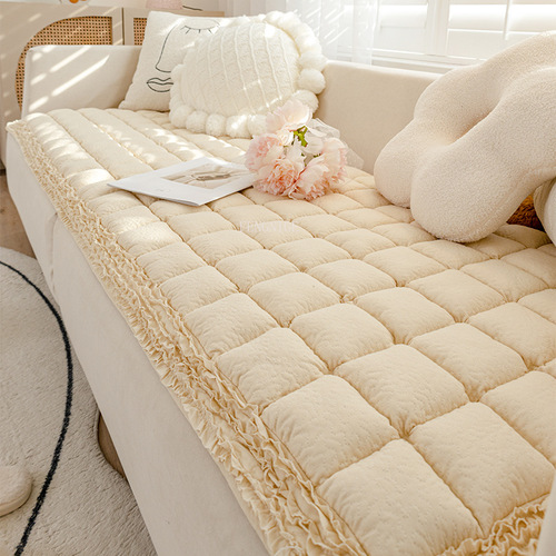 Home fabric sofa cushion, comfortable, breathable and bright-colored steamed bun cushion, bay window cushion, back anti-slip silicone particle technology
