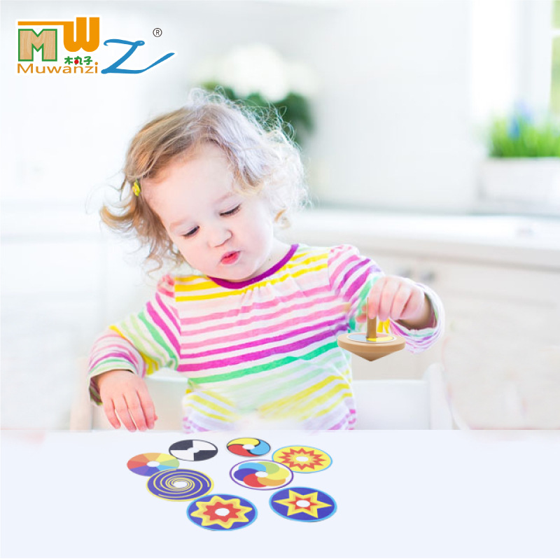 Creativo giroscopio de madera tradicional juguetes nostálgicos para niños y niñas giroscopio de punta de dedo juguetes de mercado nocturno mayorista