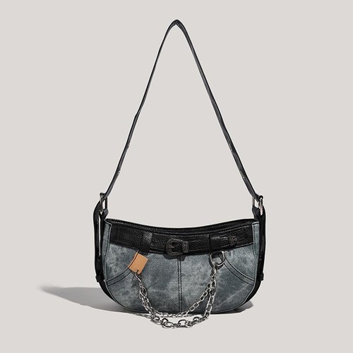 ins spicy girl personality element design new style female sweet cool armpit bag versatile fashion handbag shoulder bag chain bag 