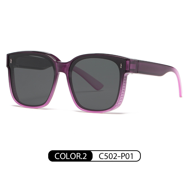 Tiktok mismo estilo gafas polarizadas TR90 conducción especial transpirable agujero miopía gafas hombres y mujeres mismo estilo gafas de sol polarizadas