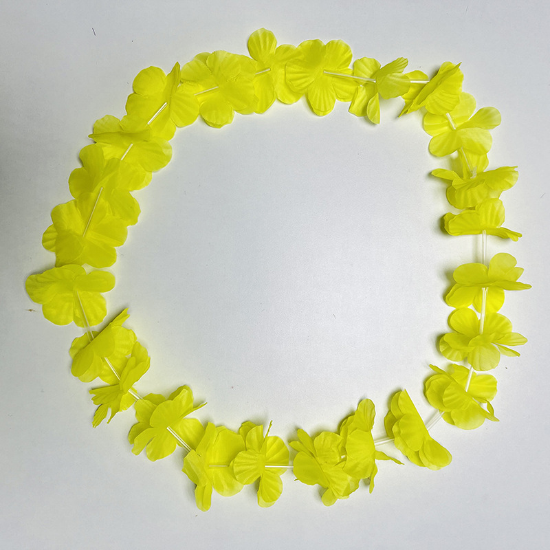 24 pares de pétalos de fiesta Hawaiian gran guirlanda hula vestir accesorios festivales collar de pétalos de color guirlanda