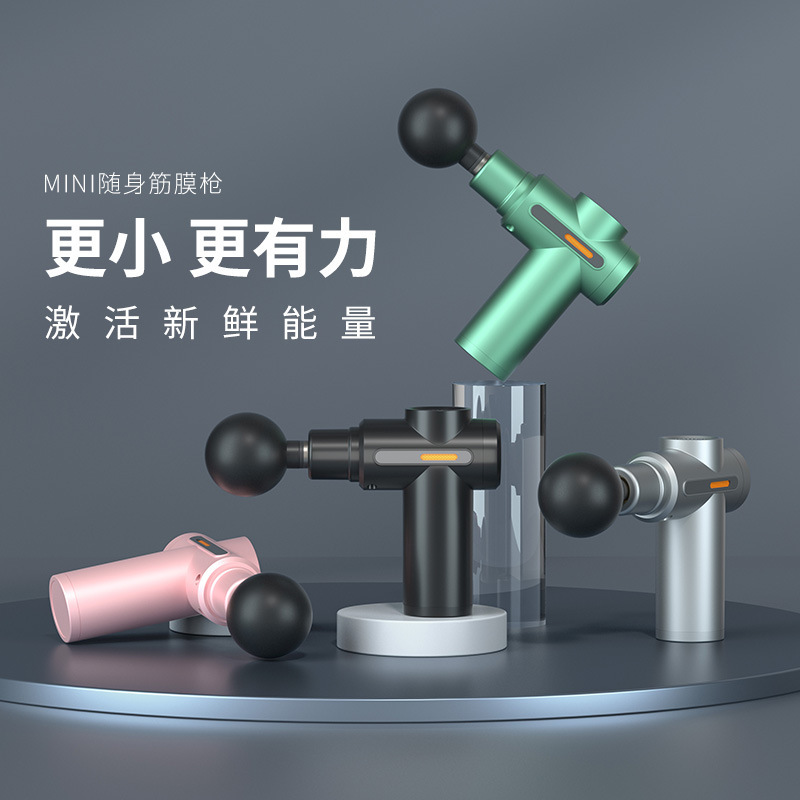 Transfronterizo portátil mini nuevo tipo de pistola de fascia universal cervical masajeador de cuerpo entero