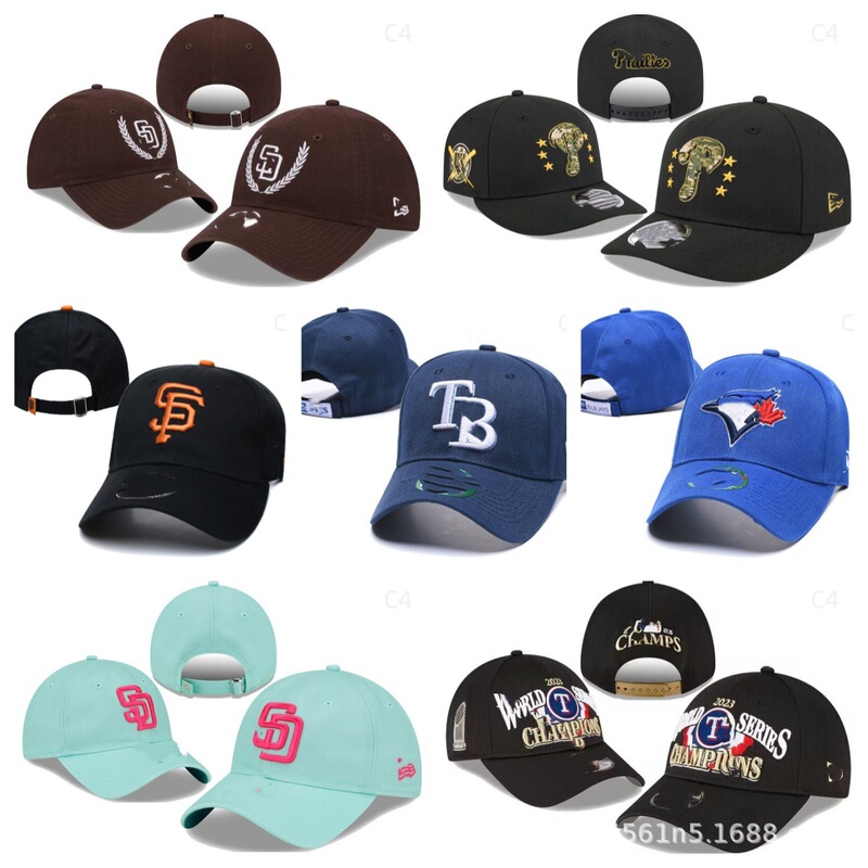 New Style Export Baseball Cap with Embroidery, Unisex Spring La Sunshade Cap, Sun Protection Casual Blue Bird Mlb1 Cap