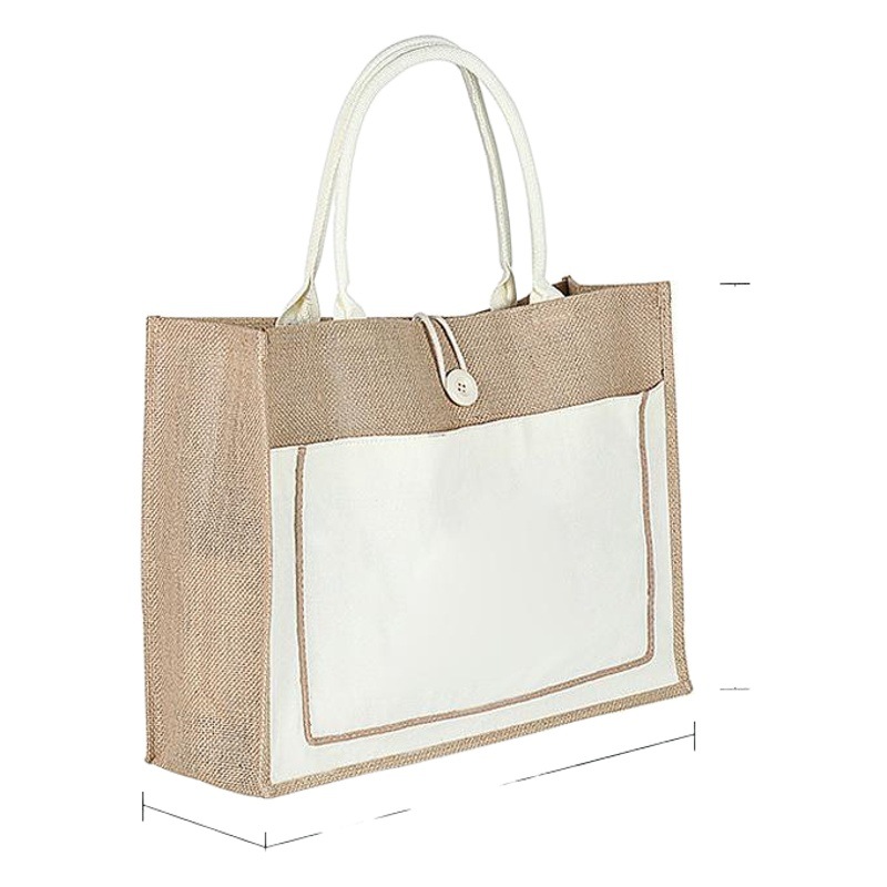 Venta caliente película lienzo de gran capacidad bolsa de compras hombro bolsa de lino viaje impermeable bolsa de playa bolso impreso logo