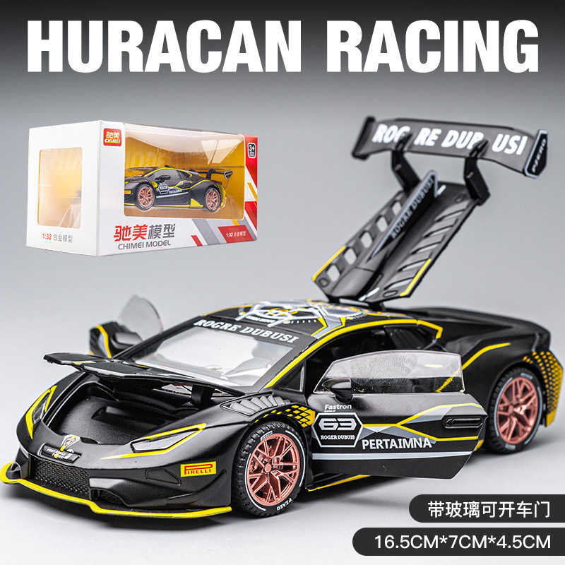 Chimei aleación modelo de coche 1:32 LANBO Evo becerro Tire hacia atrás con sonido y Luz Juguetes coche deportivo música modelo adornos