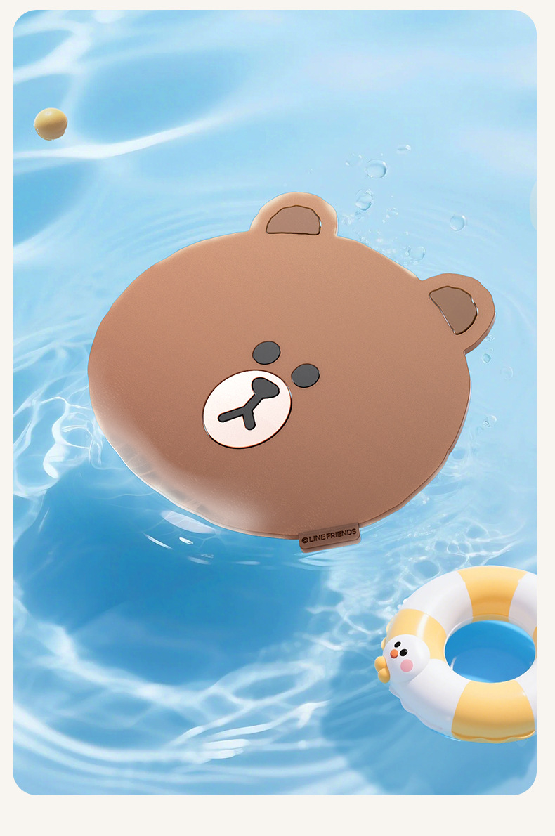 Brown Bear Car Anti-Slip Mat Cartoon Mat Car Interior Decoration Creative Dashboard Phone Holder Waterproof