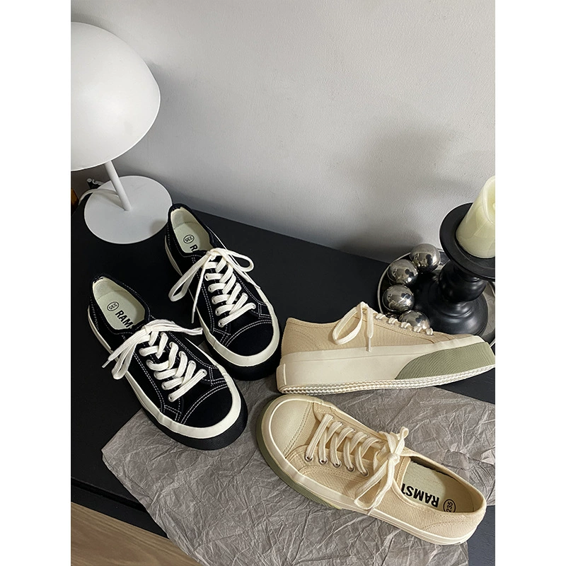 2025 весна и лето милые толстые брезентовые туфли