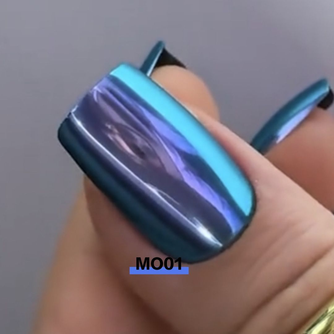 跨境幻彩月光偏光极光魔镜粉嘎嘎亮AURORA仙女粉霓虹变色龙粉0.2g